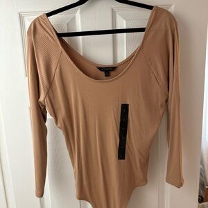 Banana Republic Camel Long Sleeve Bodysuit